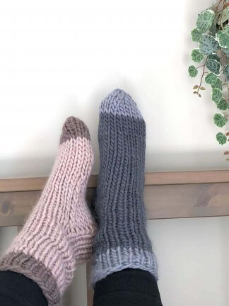 Knock Their Socks Off- Sofa Socks- Knit kit
