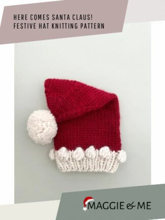 Here comes Santa Claus! Festive Hat- Knit Pattern