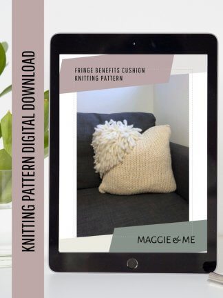 Fringe Benefits Cushion- Knit Pattern